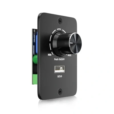 Immagine di HeatingLux DC 12V Dimmer PWM LED Interruttore di Dimming, 12 24V 5A 3 Fili per Lampade a con USB QC 3.0 Camper Boat Truck Caravan Luce e Dimmable Lampada