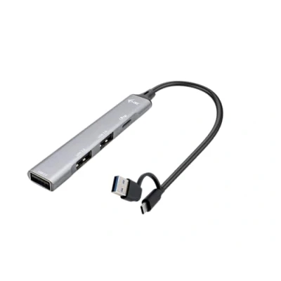 Immagine di I TEC USB A/USB C Metal Hub combinato Argento