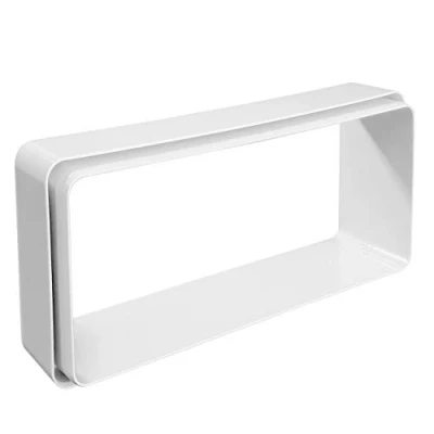 Immagine di La Ventilazione CG229B Giunto in ABS 220x90 mm con imbocchi F/F per tubi rettangolari. Colore bianco
