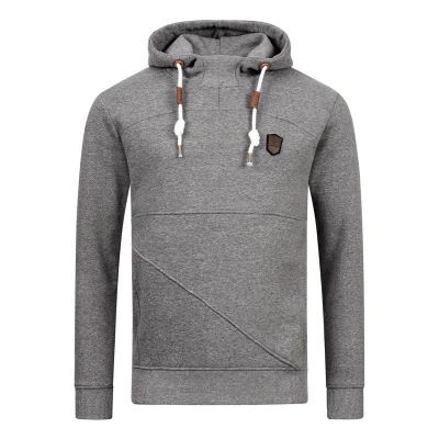 Immagine di Indicode Uomini Meza Hoodie Felpa con Cappuccio Grey Mix L