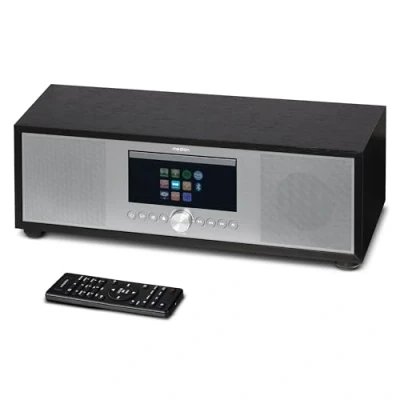 Immagine di Impianto stereo All In One MEDION P66400 (radio Internet, DAB+, lettore CD/MP3, Spotify Connect, Amazon Music, radio FM PLL, USB, AUX, sistema compatto, subwoofer, funzione sveglia