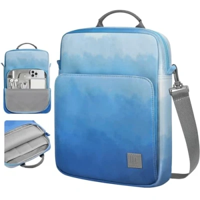 Immagine di Dadanism 9 11&quot; Tablet Custodia con Tracolla Compatibile iPad Air 2024, 10,2 9/8/7a Gen, PRO 11 M4 2024 2018, 5/4 10,9 10a Gen,Galaxy Tab A8/S9 Fe/A9+, Nebbia Blu