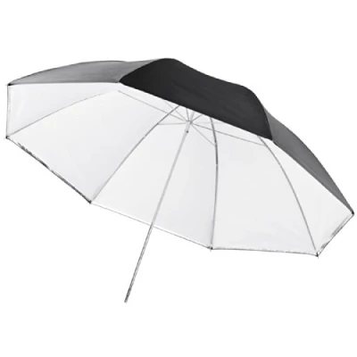 Immagine di walimex Ombrello traslucido e riflesso 2 in 1 bianco, 109 cm