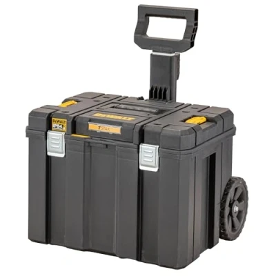 Immagine di DEWALT DWST83347 1 TSTAK Vasca con Ruote e Impugnatura telescopica di ampia volumetria anche per oggetti ingombranti, in Metallo Plastica, da 7&quot;