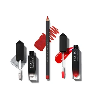 Immagine di HAUS Laboratories By Lady Gaga: OF COLLECTIONS, Kit Trucco in una Pratica Pochette che Contiene Ombretto Fluido, Matita Labbra e Lucidalabbra, Disponibile 13 varianti, Prezioso set di 3 pezzi