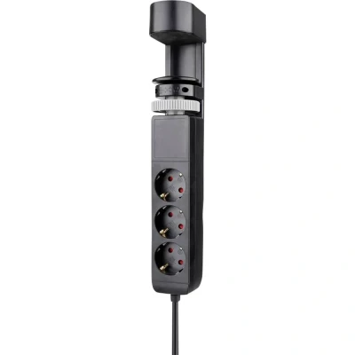 Immagine di Neomounts Tischsteckdose mit Klemme 3 fach/230V/USB A/2xUSB C/schwarz, Supporto per monitor, Nero