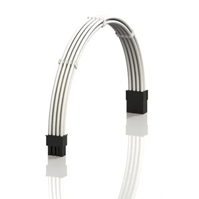 Immagine di LINKUP AVA 30cm PCI e 8 (6+2) pin GPU Cavo di Prolunga per PC Personalizzato con Guaina Intrecciata Alimentatore PSU Pettini┃Design Robusto Rigido┃Confezione Singola┃300mm Arancione