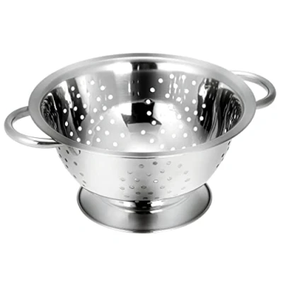 Immagine di Tescoma 428510 GrandChef Colapasta con Base, Acciaio Inossidabile, 24 cm