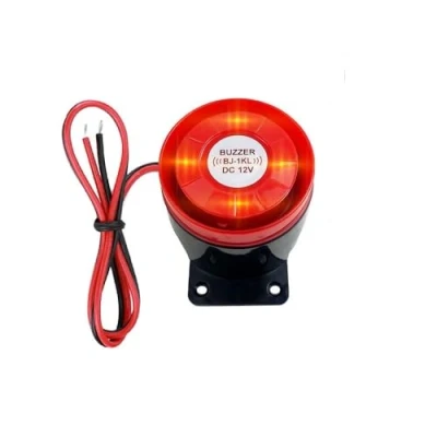 Immagine di Switian DC 12 V Mini Sirena Stroboscopica Wired 120 DB Sistema di Allarme Suono per Sicurezza Domestica Flash Rosso