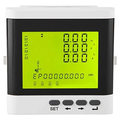 Immagine di Misuratore di Potenza 3 fasi Tensione Corrente Frequenza Meter Energia Pannello LCD Digitale Amperometro Voltmetro