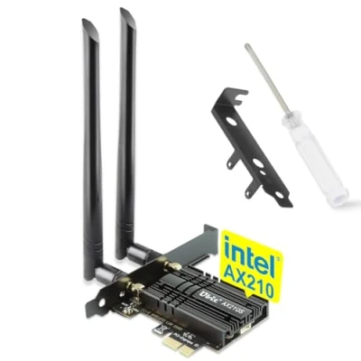 Immagine di Scheda wifi Intel Tri Band 5400Mbps di rete Wi Fi con Bluetooth 5.2, 6GHz/5GHz/2.4GHz (For WIN11/10)