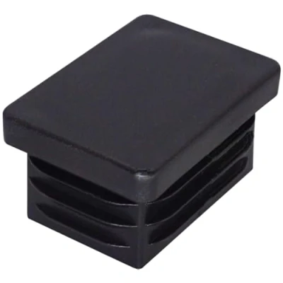 Immagine di SKIR&#039;CO tappi rettangolari in plastica, 25 x 35 mm, opachi, inserti per tubi rettangolari, pali recinzioni, colore nero RAL 9005, 20 pezzi