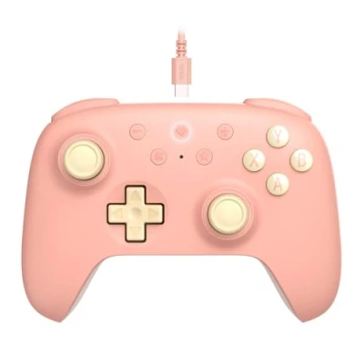 Immagine di 8Bitdo Ultimate 2C Wired Controller for Windows PC and Android, with 1000Hz Polling Rate, Hall Effect Joysticks Triggers, Remappable L4/R4 Bumpers (Peach)