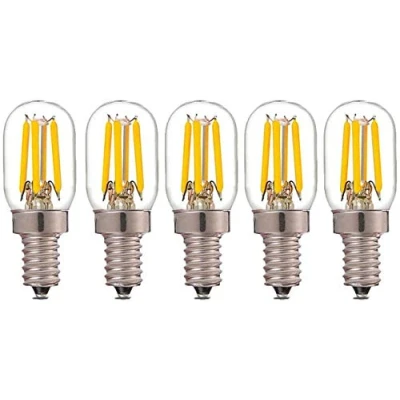 Immagine di Bulbright 5 Pezzi Lampadine a filamento LED Dimmerabile T20 2W Attacco E14, Bianco caldo 2200K, Equivalente 20W, 220V AC, (2)