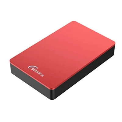 Immagine di Sonnics 320GB USB 3.0 Esterni Desktop Hard Disk per Finestre PC, Mac, Smart TV, XBOX ONE &amp; PS4, Rosso