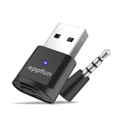 Immagine di eppfun [Gen2] AK3040 Plus USB Bluetooth 5.2 APTX Trasmettitore adattivo, adattatore audio wireless con aptX/aptX HD/aptX LL, dongle a doppia connessione, compatibile PS4/PS5/Mac/PC