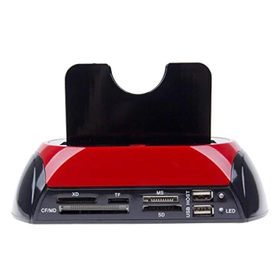 Immagine di TEMPO DI SALDI Docking Station 2 Hard Disk 2.5 3.5 Sata Ide E Usb 2.0 3.0 Lettore Hdd Sd