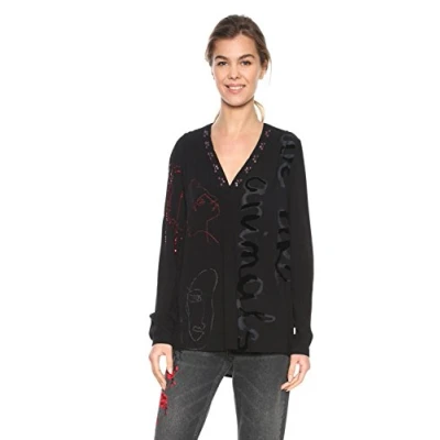 Immagine di Desigual Blusa Donna BLUS Faces 18WWBW10 XS Nero