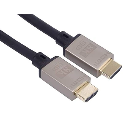 Immagine di PremiumCord Cavo HDMI 2.1 Ad Altissima velocità 8K​​​​​M/M, 48 Gbps con Ethernet, Compatibile Video 8K A 60 Hz, Deep Color, 3D, EARC, HDR, 3X Schermato, Connettori Placcati Oro, Metallizzato, 1 m