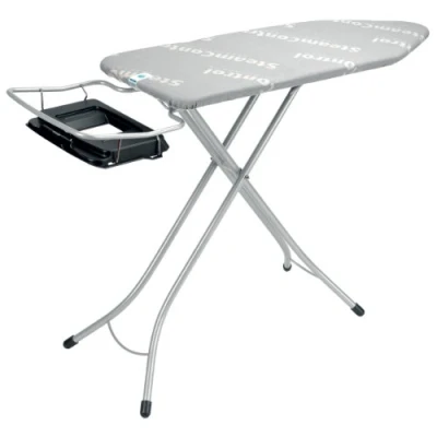 Immagine di Brabantia Asse da Stiro C per Caldaia a Vapore Modello XL Stirare Regolabile in Altezza Robusto Quattro Gambe Pieghevole Aqua Bowl 124x45 cm
