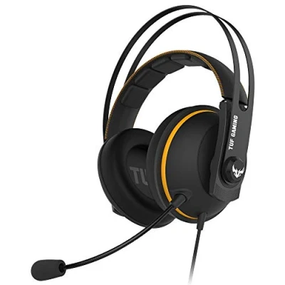Immagine di Asus TUF Gaming H7 Core Cuffie su PC e PS4, Driver Essence, Camera Airtight, Robusta Fascia in Acciaio, Colore Giallo