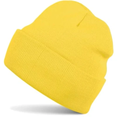 Immagine di styleBREAKER Berretto Unisex a Maglia Monocolore, Cappello fine Doppia, Caldo Invernale 04024029, Colore:Giallo