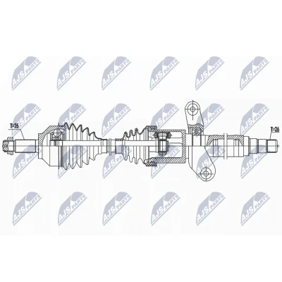 Immagine di NTY NPW BM 190 Albero motore / Semiasse Assale anteriore Dx 904mm Trasmissione automatica MINI: Countryman
