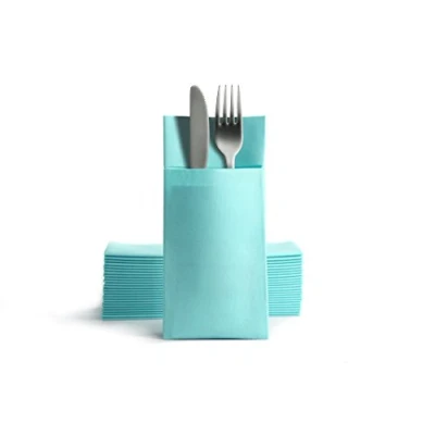 Immagine di Alvotex CHIC Airlaid 50 tovaglioli usa e getta, in tessuto, 39 x 40 cm, colore: blu menta