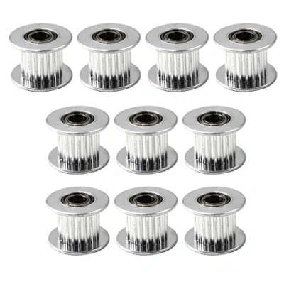 Immagine di alluminio Timing puleggia 20 denti bore 5mm Larghezza della cinghia 10mm per stampante 3d (10 PEZZI)