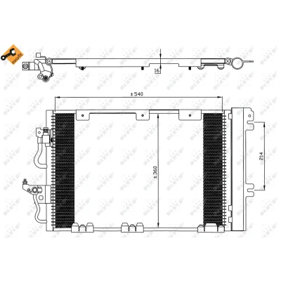 Immagine di NRF EASY FIT 35556 Condensatore con essiccatore, anello tenuta 11,6 Alluminio 545 OPEL: Zafira B, Astra H GTC, Caravan