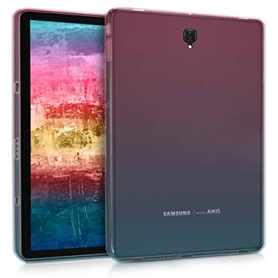 Immagine di kwmobile Cover Compatibile con Samsung Galaxy Tab S4 10.5 Custodia Tablet in Silicone TPU Copertina Protettiva Backcover 2 Colori Fucsia/Blu/Trasparente