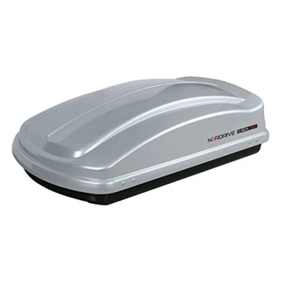 Immagine di NORDRIVE N60001 Box 330, da Tetto per Auto in ABS, 330 Litri Argento Lucido
