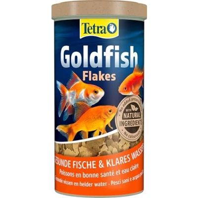 Immagine di Tetra Goldfish Flakes Mangime in Fiocchi, per Pesci Tutti i Rossi e Altri d&#039;Acqua Fredda 1 L