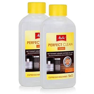 Immagine di Melitta 202034 Perfect Clean Detergente per macchine il caffè, sistema del latte, 250 ml, 2 pezzi