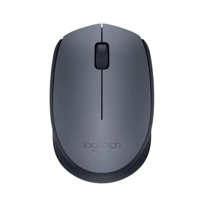 Immagine di Logitech Mouse wireless M170, 2,4 GHz con ricevitore nano USB, tracciamento ottico, durata della batteria di 12 mesi, ambidestro, PC/Mac/Laptop, nero/grigio