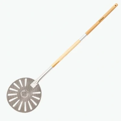 Immagine di Chef Pomodoro Palino Pizza da 22,8cm con Manico Allungabile 73 a 120cm, per Girare la in Alluminio, Pala Forata e il Pane Fatti Casa
