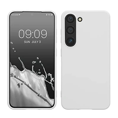 Immagine di kwmobile Custodia Compatibile con Samsung Galaxy S23 Cover Back Case per Smartphone in Silicone TPU Protezione Gommata bianco matt