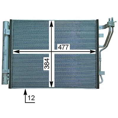 Immagine di MAHLE ORIGINAL AC 709 000P Condensatore con essiccatore 477 KIA: cee‘d I Hatchback