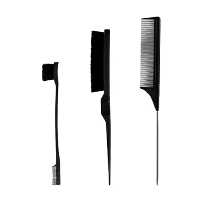 Immagine di Set di Spazzola Capelli, 3 pezzi Pettini per Styling i Bordi dei Pettine a Coda Topo, Doppia Faccia