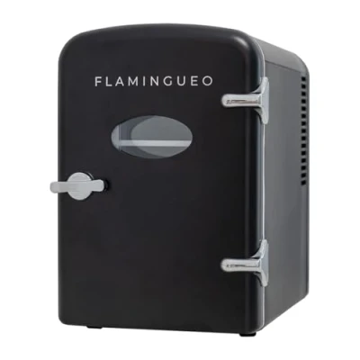Immagine di Flamingueo Frigorifero Piccolo Mini Frigo 4L, 12V/220V, da Camera, Raffreddamento e Riscaldamento, Skincare, Cosmetici