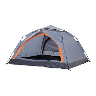 Immagine di Where Tomorrow Tenda da Campeggio Resistente e Leggera Pop Up per 3 Persone con 2 ingressi 215x195x120cm Grigio