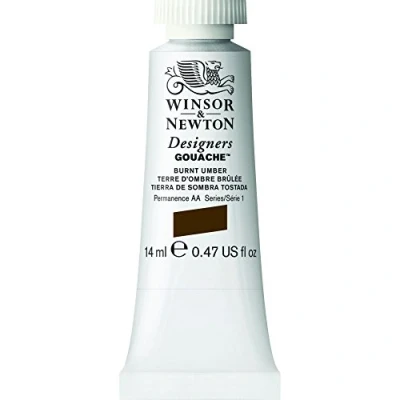 Immagine di Winsor &amp; Newton Designers Gouache, 14 ml Terra d&#039;Ombra Bruciata