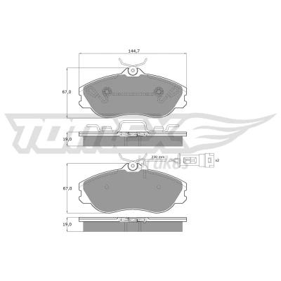Immagine di TOMEX brakes TX 11 28 Kit pastiglie freno Assale anteriore Con contatto segnalazione usura AUDI: Coupe B3, Cabriolet B4, 80 B4 Avant