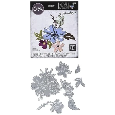Immagine di Sizzix 665210 Fustella Thinlits #2 di Tim Holtz confezione da 8