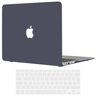 Immagine di TECOOL Custodia MacBook Air 13 Pollici 2017 2010 (A1466 A1369), Case Cover Opaca Rigida Plastica Ultrasottile +Accessori Copritastiera Silicone Italia Layout per Mac A1466 A1369 13,3&quot;, Nero Opaco