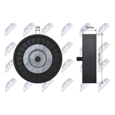 Immagine di NTY RNK AU 035 Galoppino/Guidacinghia, Cinghia trapezoidale 90mm