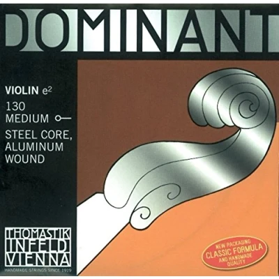 Immagine di Thomastik Corde per Violino Dominant nucleo di nylon, set 4/4 dolce, Mi in acciaio rivestimento alluminio