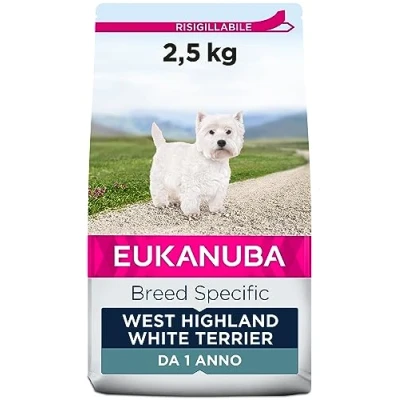 Immagine di Eukanuba Croquette per Cane West Highland 2,5 kg Confezione da 3