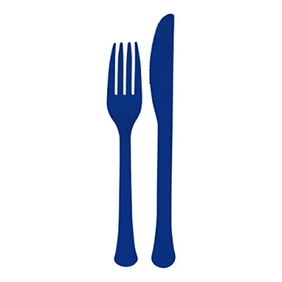 Immagine di amscan Set di posate miste blu navy, 9915411 209