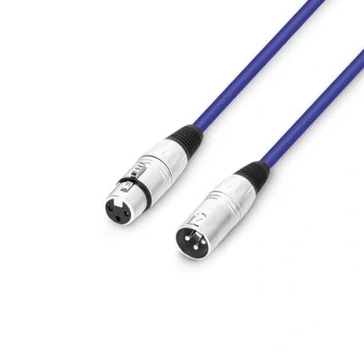 Immagine di Adam Hall Cables 3 STAR MMF 0100 BL Cavo microfono XLR femmina su maschio, 1 m, colore: Blu